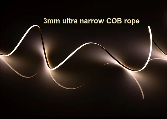 3mm超狭いロープ クローゼット クローゼット テレビバックライト LEDストライプ 400LEDs/M COBストライプ