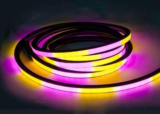 12V 24V 柔軟な RGB LED ネオンライト 16x16mm 20x20mm 黒色 アドレス可能