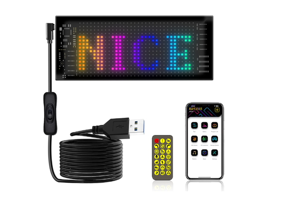 柔軟なLEDサインボード 16*32 アプリ制御 プログラム可能なメッセージスクロールディスプレイ 柔軟な車用LEDパネル