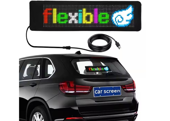 プログラム可能 DIY スクロールテキスト 5V USB 無線制御 RGB 柔軟な LED 車標 広告用