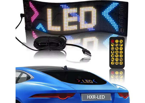 プログラム可能 DIY スクロールテキスト 5V USB 無線制御 RGB 柔軟な LED 車標 広告用