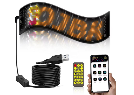 ピクセル RGB LED 柔軟ディスプレイ アプリ ブルूटゥース 自動車広告画面 車 Ip65 防水ソフト デジタルディスプレイ画面