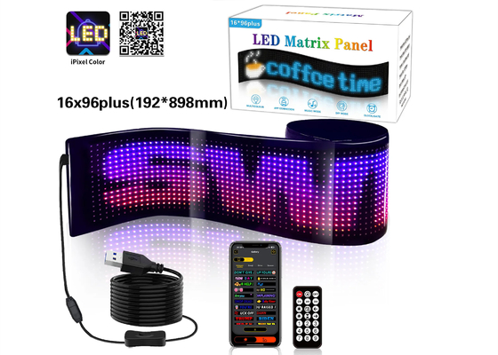 カスタム テキスト パターン アニメーション LED マトリックス パネル 広告 プロモーション ディスプレイ RGB カラー APP スマート インテリア LED スクリーン