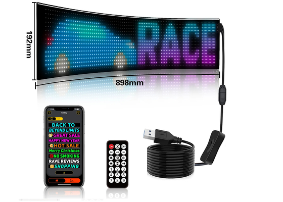 カスタム テキスト パターン アニメーション LED マトリックス パネル 広告 プロモーション ディスプレイ RGB カラー APP スマート インテリア LED スクリーン
