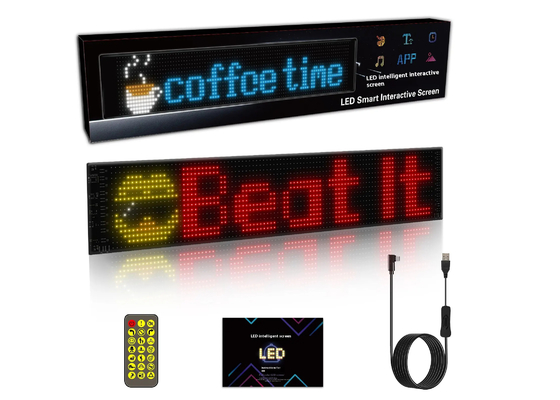 スマートカーステッカー 120x595mm RGB ダイナミック LED トラック デモンアイライト 屋外スマートディスプレイ IP65