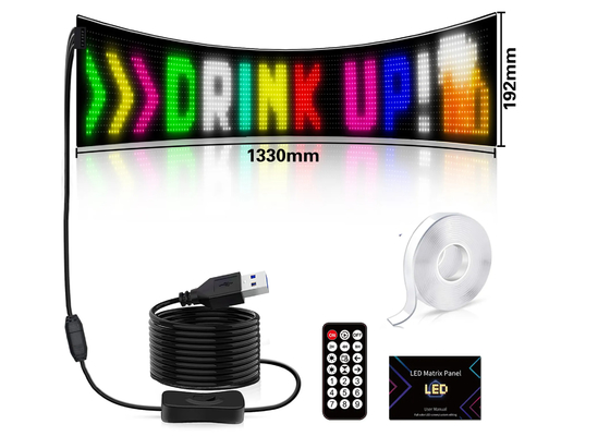 リモコン RGB プログラム可能なディスプレイ 店の窓口広告 LEDソフトディスプレイ