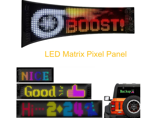 アプリ コントロール 広告 裏窓 デジタルディスプレイ 192x898mm LEDソフトディスプレイ ロールパターン アニメーション画像