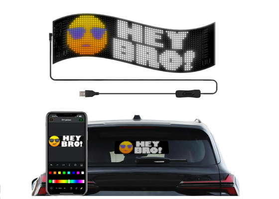 DIY LED タクシー窓ディスプレイ 車広告用 LED スクリーン JDM用 カー広告用 デザイン可変