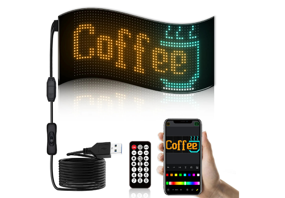 24*48 LED 柔軟ライトディスプレイ APP コントロール 自動車広告画面 Ip65 フルカラー 高画質の車ディスプレイ