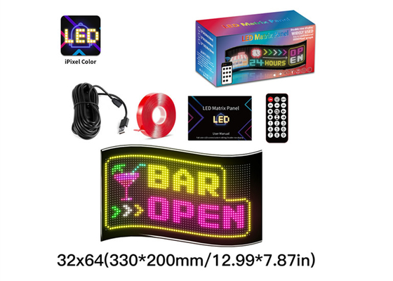 32*64 カートラック LED マトリックス ピクセルパネル ダイ RGB アプリ+リモコン プログラム可能な悪魔の目指示灯