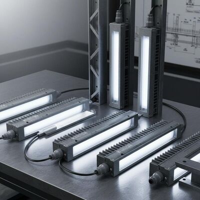 産業用途向けIP65アルミニウムLED照明器具、LED光源と頑丈な筐体を特徴
