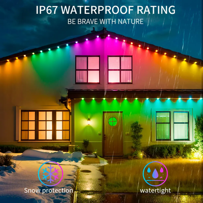 ピクセルライト クリスマス カラフル ハウスデコレーション 2024 RGB プログラマブル LED シェイプ IP65 防水 ホリデーライティング